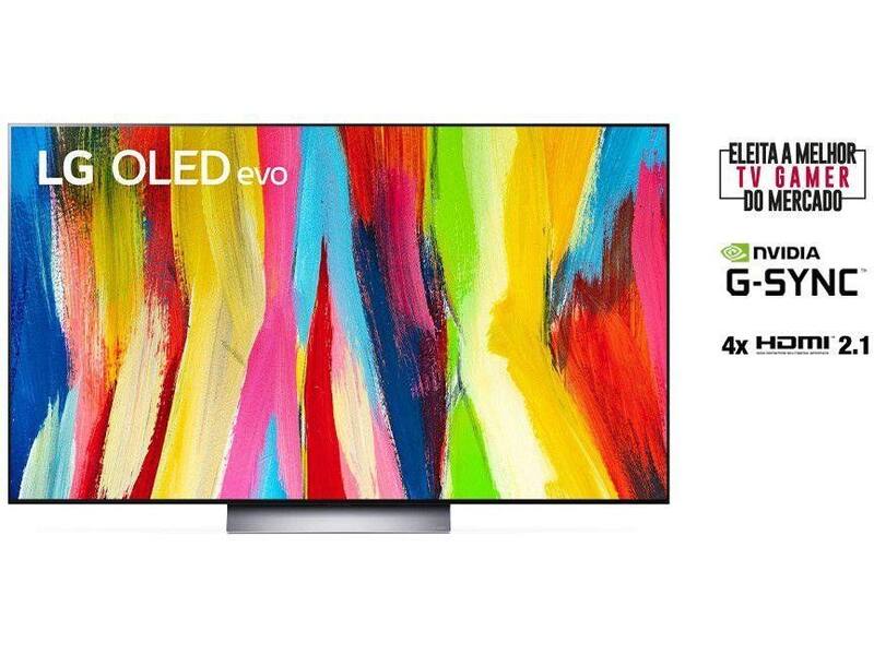 Smart TV 55” 4K OLED LG 120Hz OLED55C2 AI - Processor Wi-Fi HDR